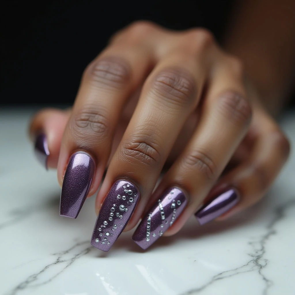 Chrome Ombre Nails for Dark Skin Tones ✨ Spring Boho Vibes