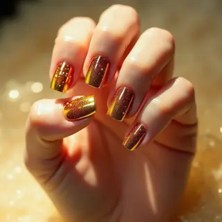 Chrome Watery Abstract Nails: A Stunning Design