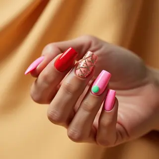 Blood Red Nails with Gold Dress: The Ultimate Fall Aesthetic