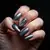 Gray Chrome Moon Nails for Winter: A Minimalist Tribal Vibe