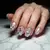 Platinum Chrome Shattered Glass Nails for Your Black Dress