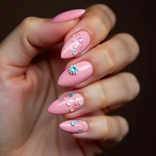 2025 Nail Colors: Baby Pink Airbrush Summer Nails
