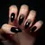 Rose Gold & Black Chrome Stiletto Nails: Winter Chic!