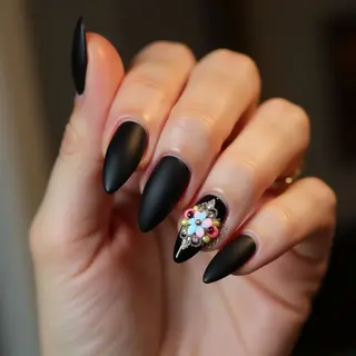Black Russian Almond Nails: The Ultimate Tan Skin Pairing