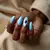 Retro Blue Nail Art for Dark Skin Tones | Fall 2023