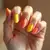 Coral & Yellow Anime Nails for Fall: A Minimalist Aesthetic