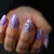Lilac Oval Nails with Gold Heels - Summer Aesthetic
