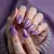 Anime Winter Nails: Purple Chrome Oval Designs 2025