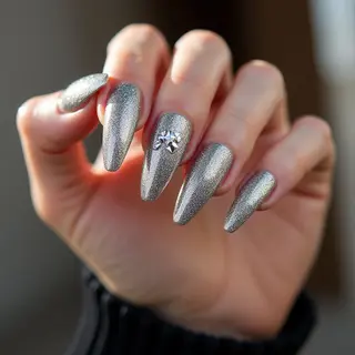 Silver Chrome Shattered Glass Nails: Decoding the Meaning