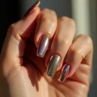 Long Chrome Square Nails: Pearl Meaning & Summer Vibes
