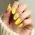 Elegant Lemon Yellow Anime Nails for Winter