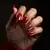 Toe Nail Colors 2025: Long Red Geometric Fall Designs