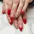 Short & Sweet: Red and Gold French Tips for Oval Nails