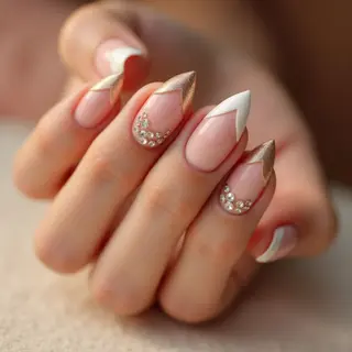 Little Girl French Tips: Boho Spring Nail Designs