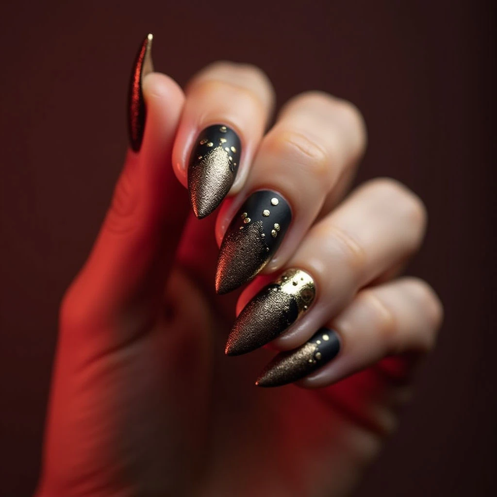 Gold Chrome Ombre Nails: A Fall Chic Look!