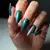 Dip Nails with Tips: Tribal Teal Fall Design